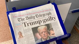 trump guilty daily telegraph headline