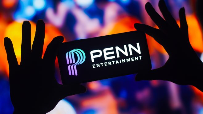 penn entertaining logo phone