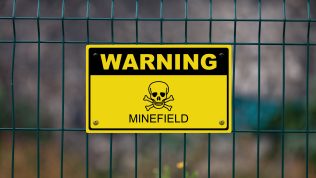 warning minefield