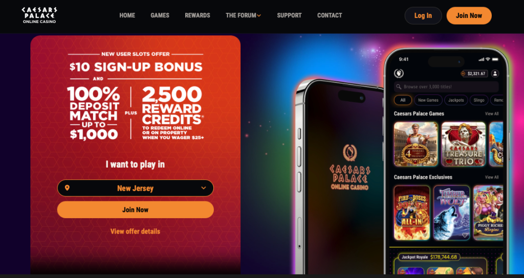 caesars palace casino bonus 