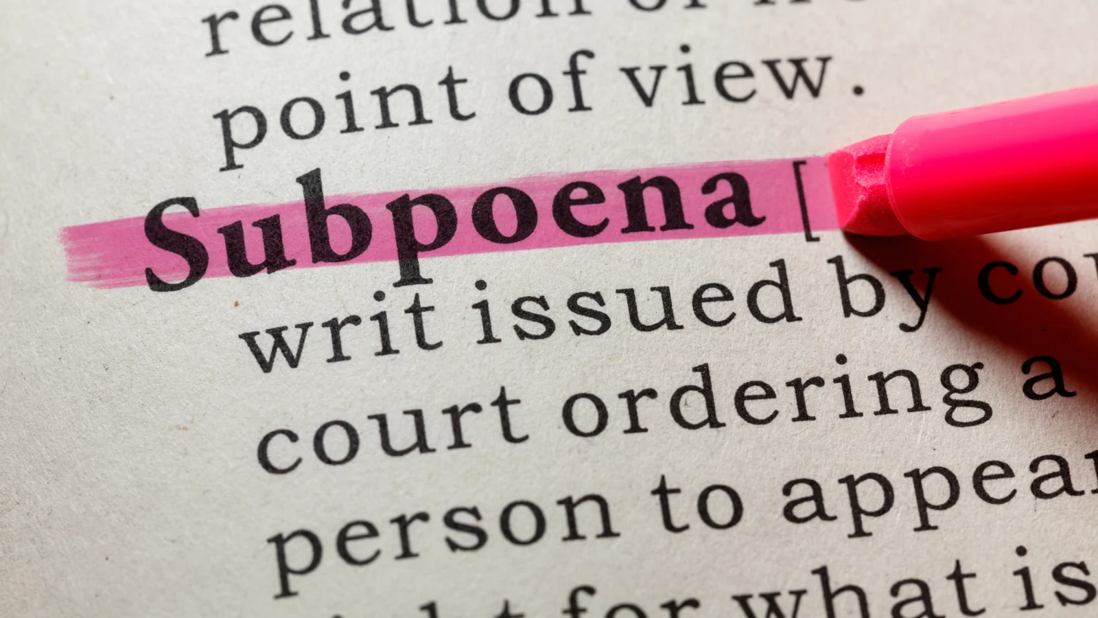 subpoena