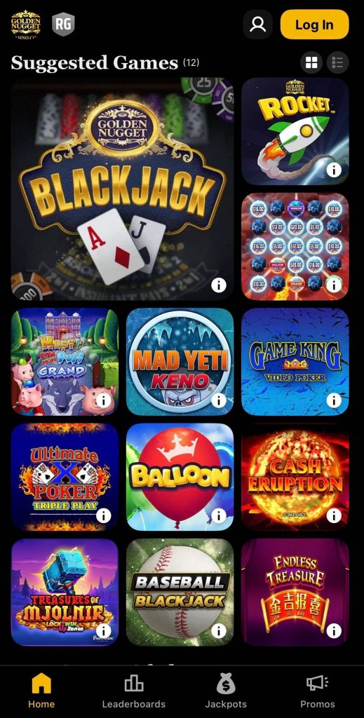 Golden Nugget Casino app screenshot