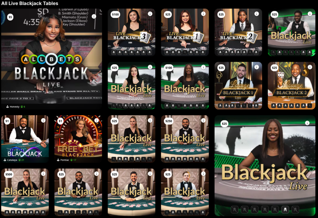 Golden Nugget Casino blackjack options
