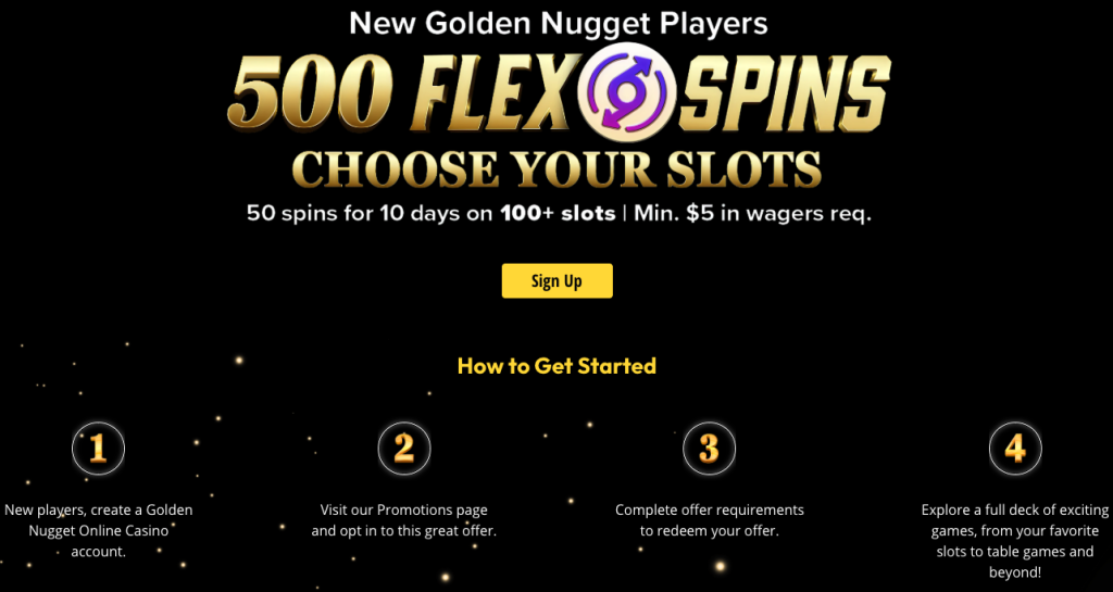 Golden Nugget Casino signup screenshot