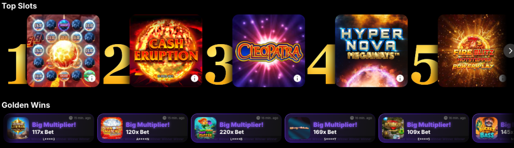 Golden Nugget Casino MI slot titles
