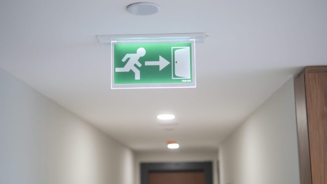 Exit sign