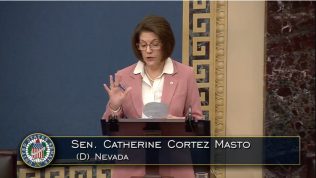 senator cortez masto podium