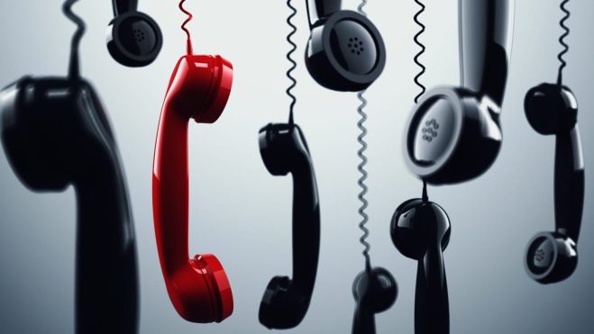 dangling phone receivers