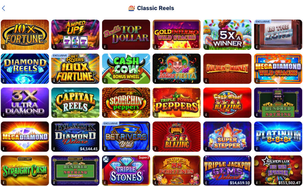 BetRivers Casino slot titles