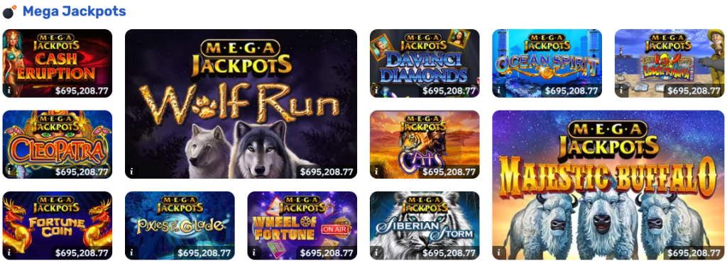 BetRivers Casino mega jackpot titles