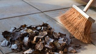 broom-sweeping-leaves-away