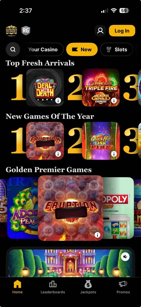Golden Nugget Casino app screenshot