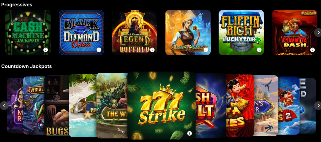 Golden Nugget Casino progressive jackpot slot titles