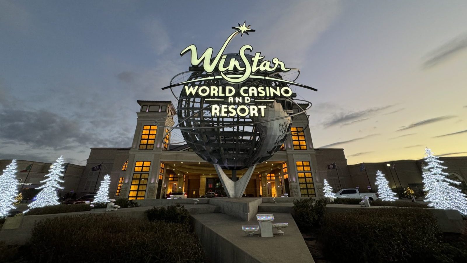 winter world casino sign