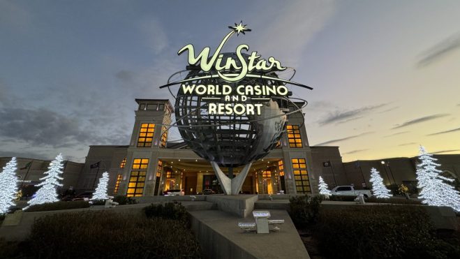 winter world casino sign