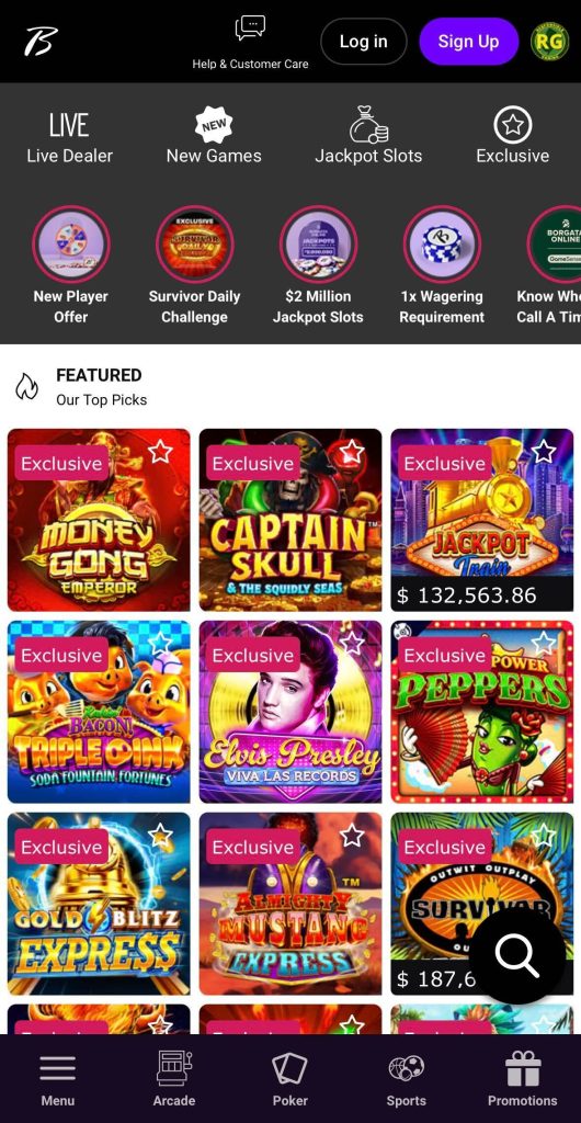 Borgata Casino app screenshot