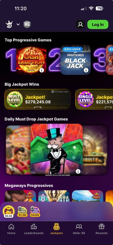 DraftKings Casino app screenshot