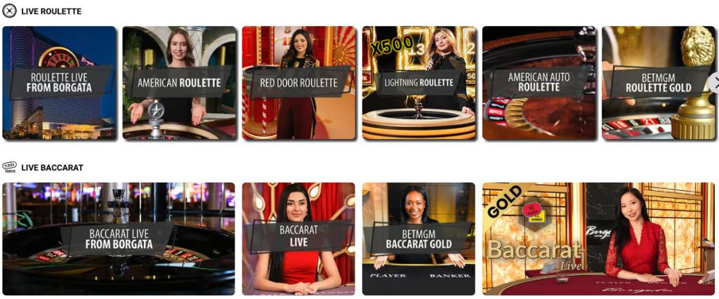 Borgata Casino live dealer games