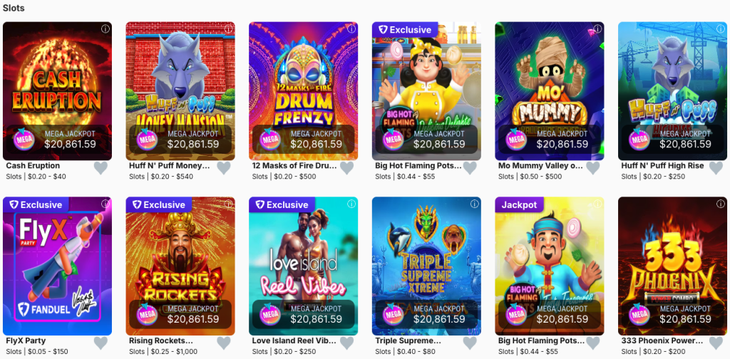FanDuel Casino slot titles