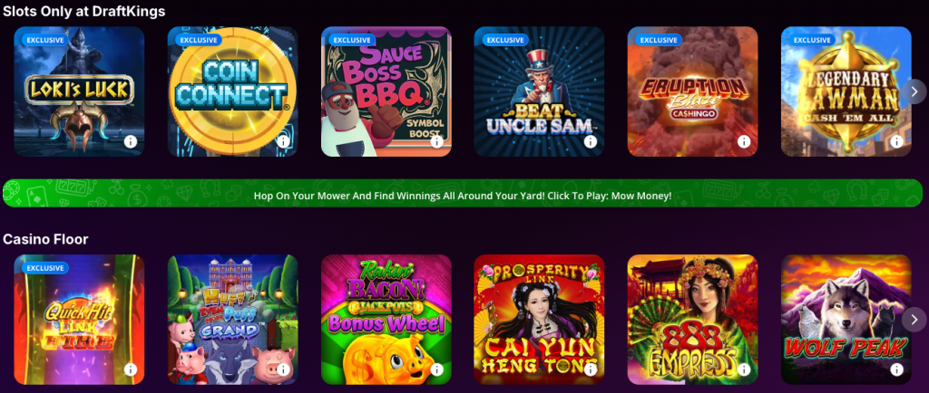 DraftKings Casino slot titles