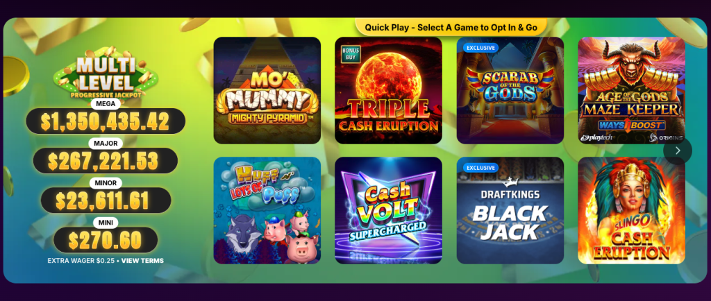 DraftKings Casino jackpot slot titles