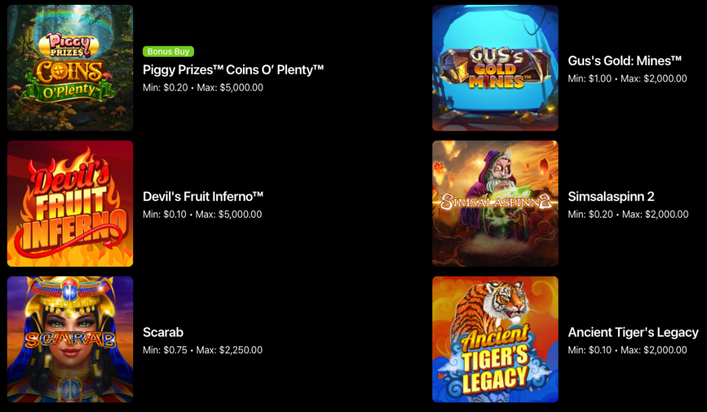 Fanatics Casino slot titles