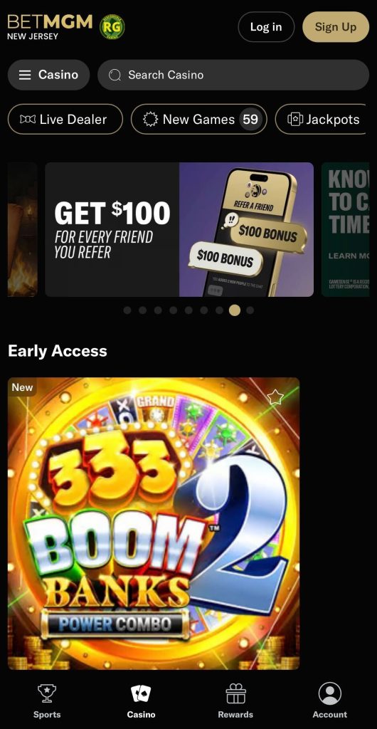 BetMGM Casino app screenshot