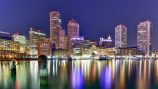 boston skyline night
