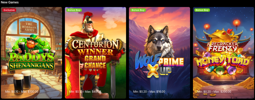 Fanatics Casino new games screenshot