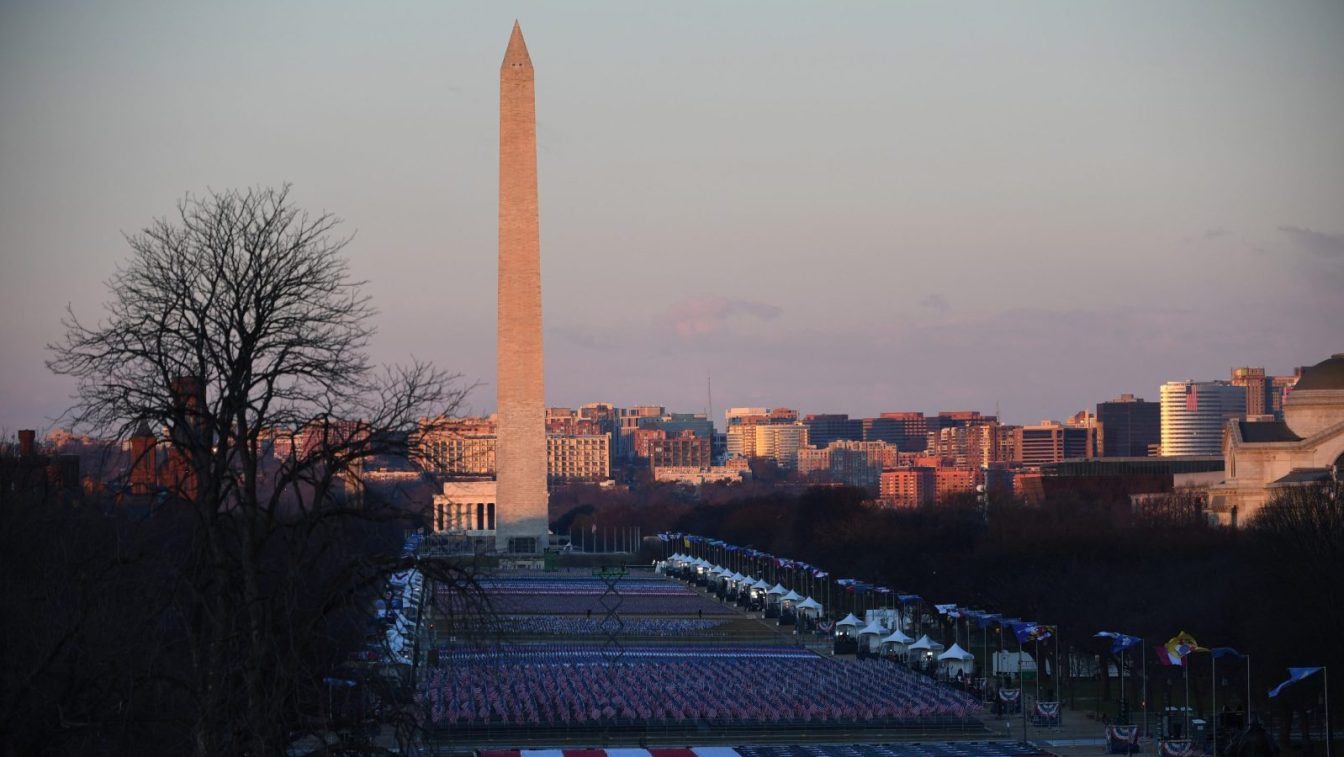 sunrise over washington monument